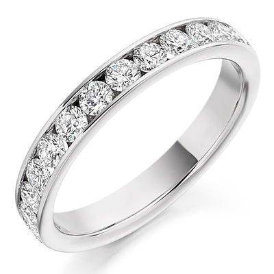Channel-Set Half Eternity Ring, 0.75ct total (HET2108)