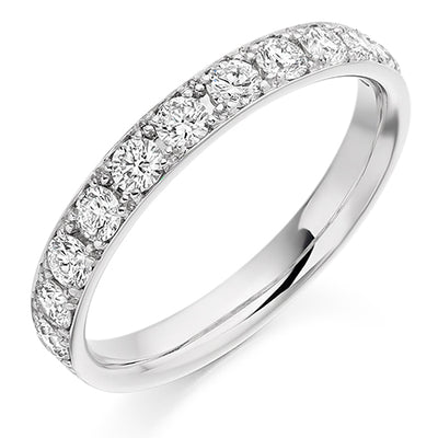 Grain-Set Half Eternity Ring, 0.65ct total