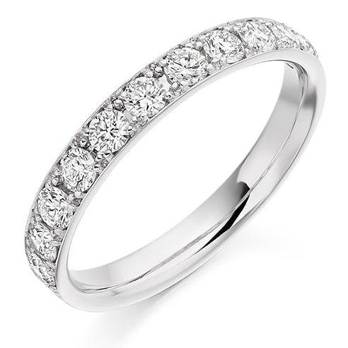 Grain-Set Half Eternity Ring, 0.65ct total