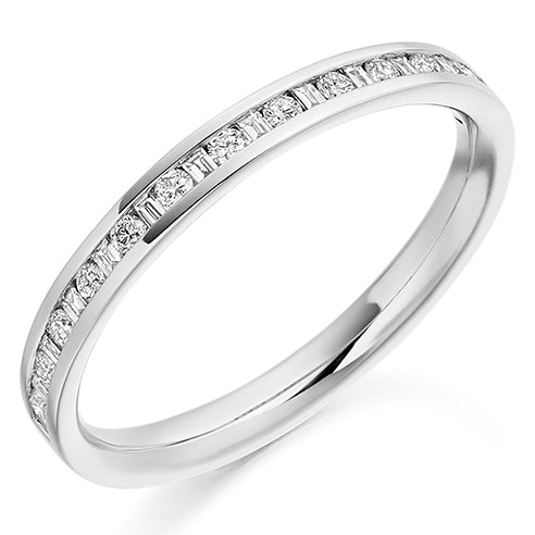 Channel-Set Half Eternity Ring, 0.3ct total (HET2124)