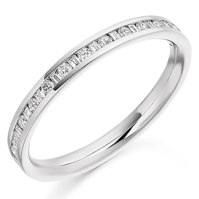 Channel-Set Half Eternity Ring, 0.3ct total (HET2124)