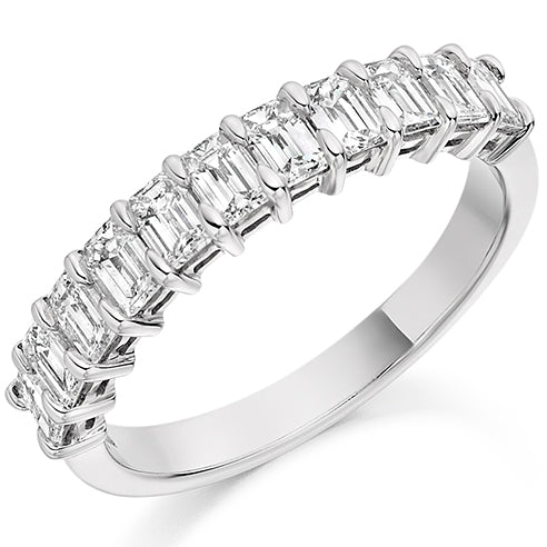Claw-Set Half Eternity Ring, 1.3ct total