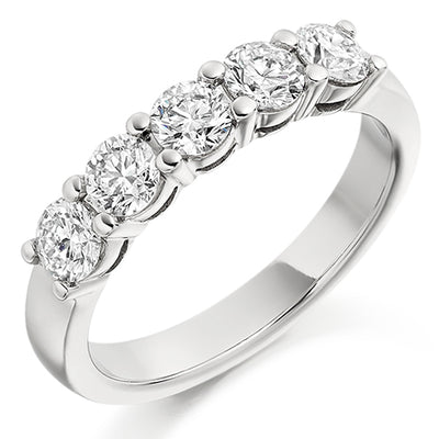 Claw-Set Half Eternity Ring, 1.0ct total (HET2170)