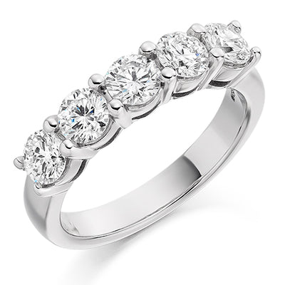 Claw-Set Half Eternity Ring, 1.5ct total (HET2175)