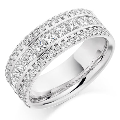 Channel-Set Half Eternity Ring, 1.8ct total (HET2179)