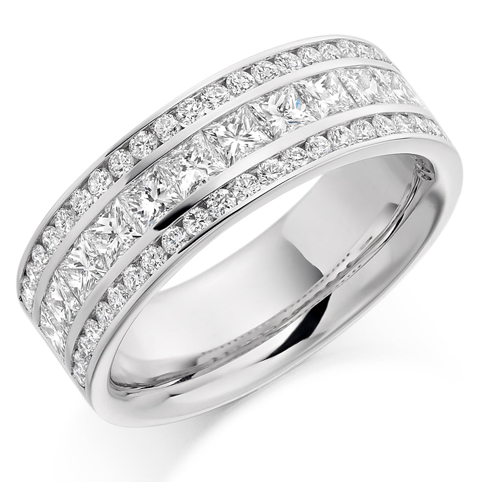 Right Hand Ring-Set Half Eternity Ring, 1.80ct total (HET2182)