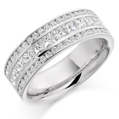 Right Hand Ring-Set Half Eternity Ring, 1.80ct total (HET2182)