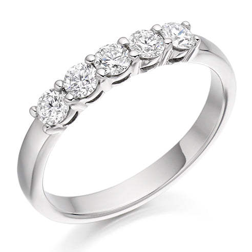 Claw-Set Half Eternity Ring, 0.5ct total (HET2236)