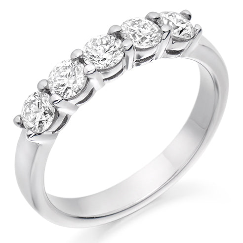 Claw-Set Half Eternity Ring, 0.75ct total (HET2237)