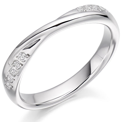 Grain-Set Half Eternity Ring, 0.10ct total (HET2291)