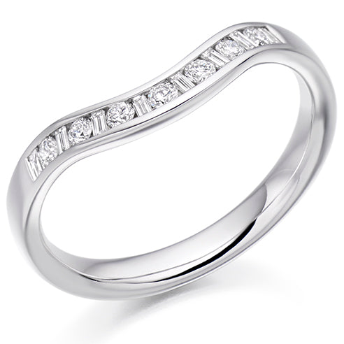 Shaped Channel-Set Half Eternity Ring, 0.25ct total (HET2303)