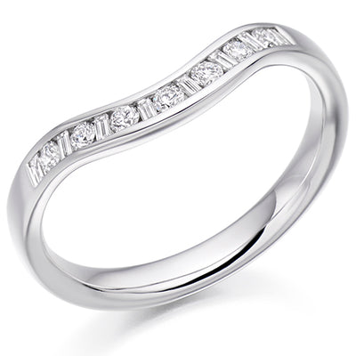 Shaped Channel-Set Half Eternity Ring, 0.25ct total (HET2303)