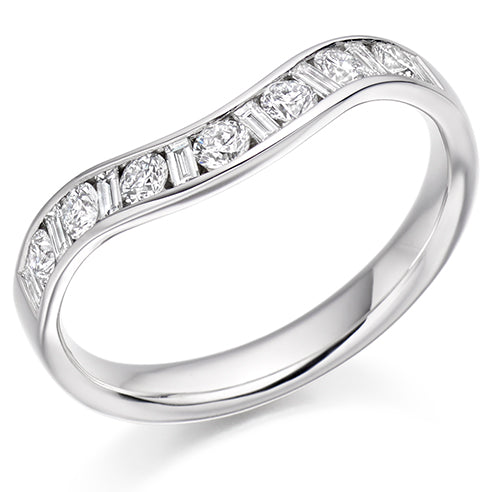 Shaped Channel-Set Half Eternity Ring, 0.5ct total (HET2304)