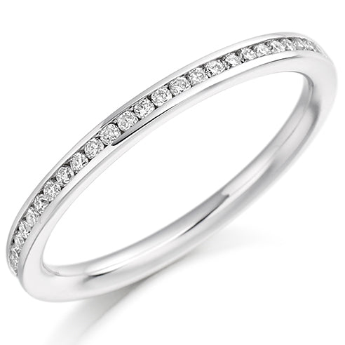 Channel-Set Half Eternity Ring, 0.2ct total (HET2358)