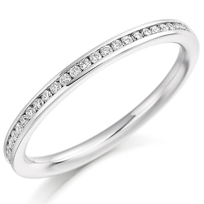 Channel-Set Half Eternity Ring, 0.2ct total (HET2358)