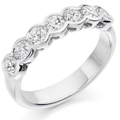 Rubover-Set Half Eternity Ring, 1.00ct total (HET2390)