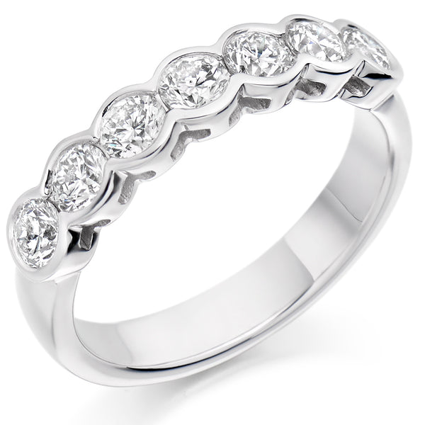 Rubover-Set Half Eternity Ring, 1.00ct total (HET2390)
