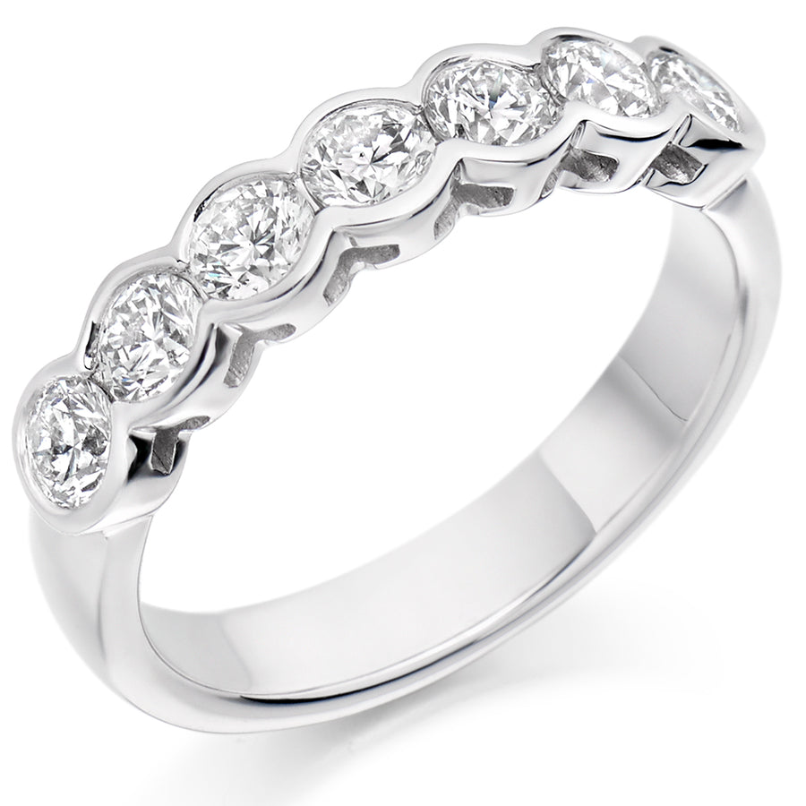 Rubover-Set Half Eternity Ring, 1.00ct total (HET2390)