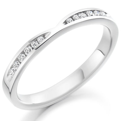 Channel-Set Half Eternity Ring, 0.25ct total (HET2391)