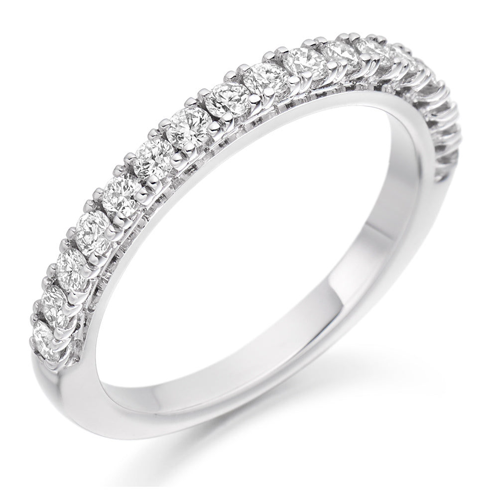 Micro-claw-Set Half Eternity Ring, 0.50ct total (HET2416)