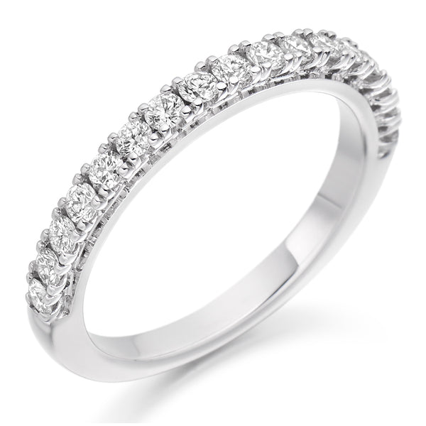 Micro-claw-Set Half Eternity Ring, 0.50ct total (HET2416)