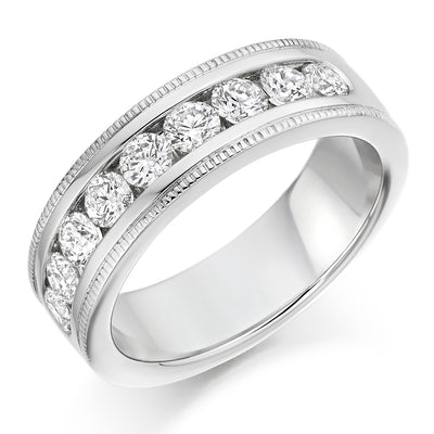 Channel-Set Half Eternity Ring, 1.00ct total (HET2420)