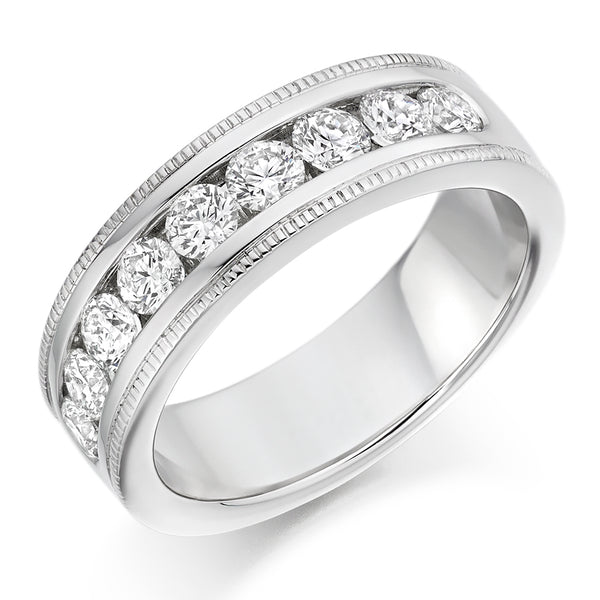 Channel-Set Half Eternity Ring, 1.00ct total (HET2420)