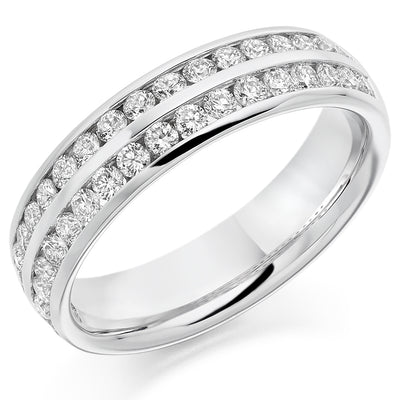 Right Hand Ring-Set Half Eternity Ring, 0.75ct total (HET2483)