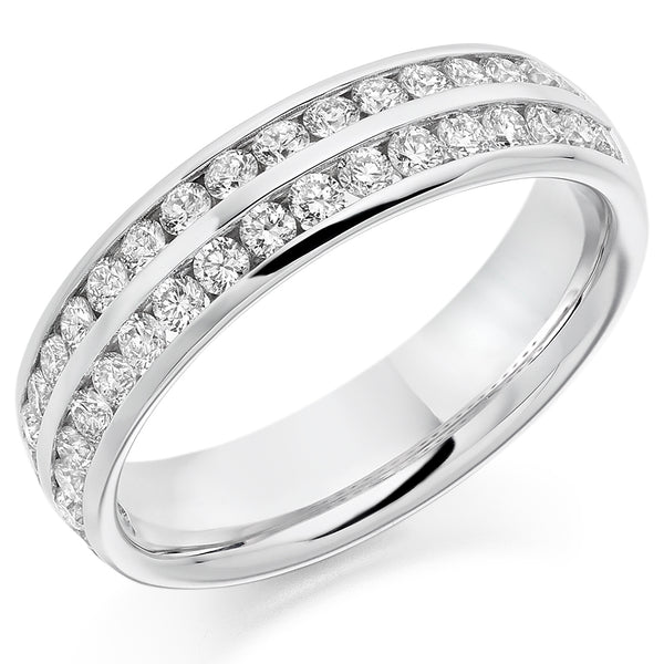 Right Hand Ring-Set Half Eternity Ring, 0.75ct total (HET2483)