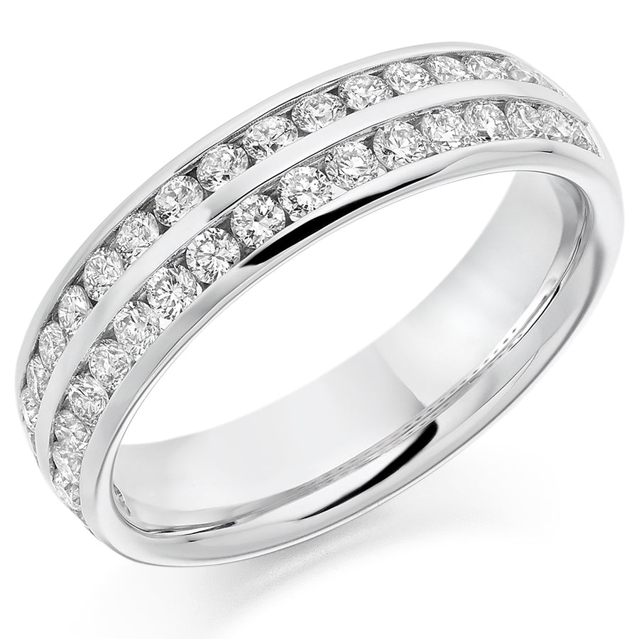 Right Hand Ring-Set Half Eternity Ring, 0.75ct total (HET2483)