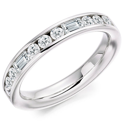 Channel-Set Half Eternity Ring, 0.75ct total (HET2487)