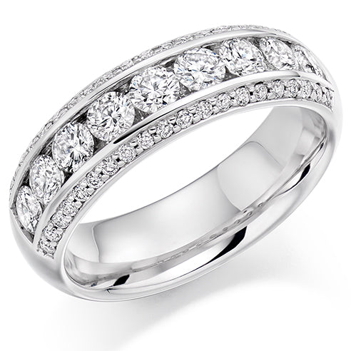 Channel-Set Half Eternity Ring, 1.25ct total (HET2651)