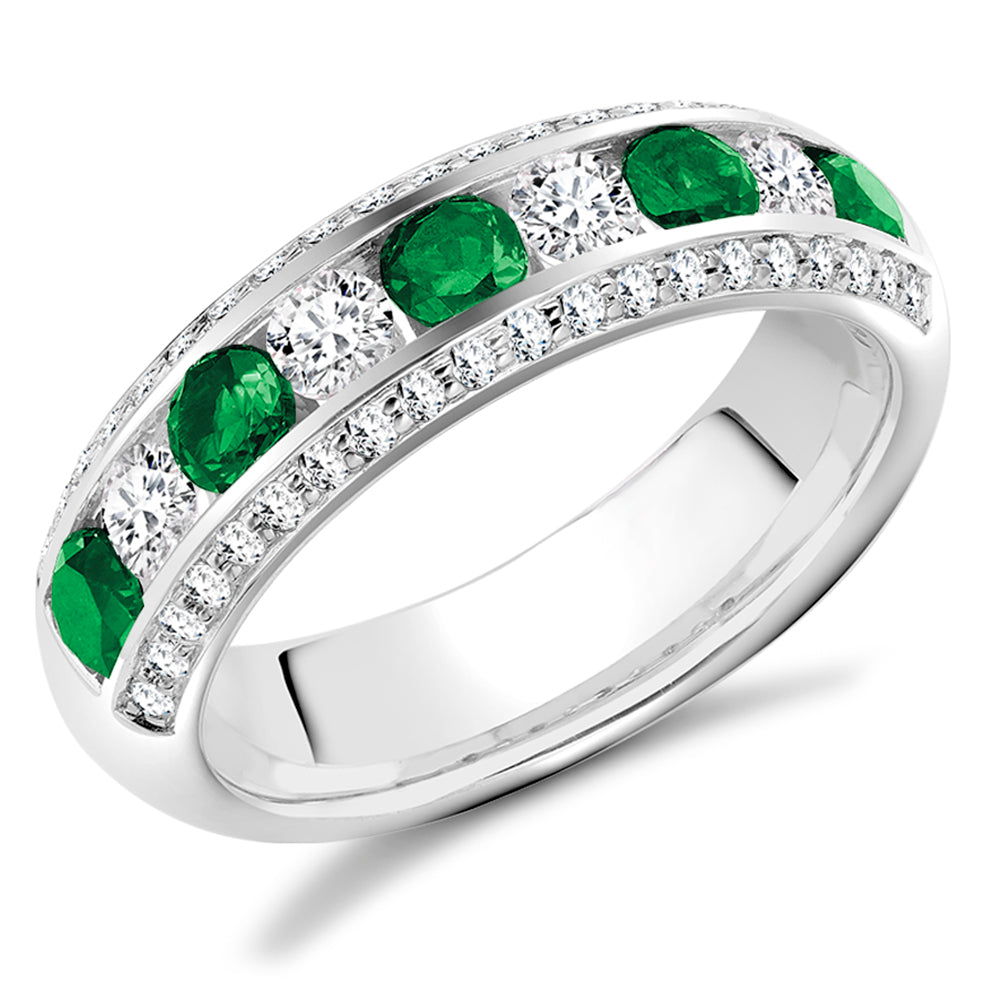 Right Hand Ring-Set Half Eternity Ring, 0.65ct total (HET2651)