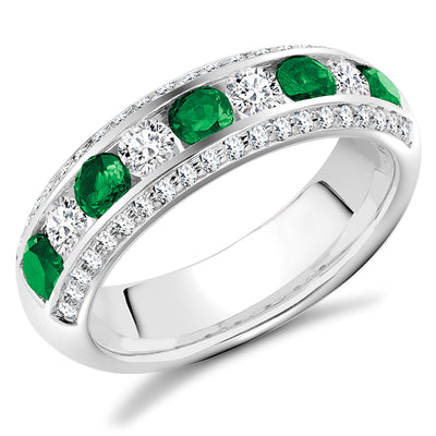 Right Hand Ring-Set Half Eternity Ring, 0.65ct total (HET2651)