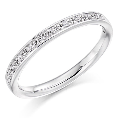 Grain-Set Half Eternity Ring, 0.15ct total