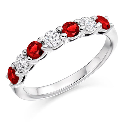Claw-Set Half Eternity Ring, 0.36ct total (HET2704)
