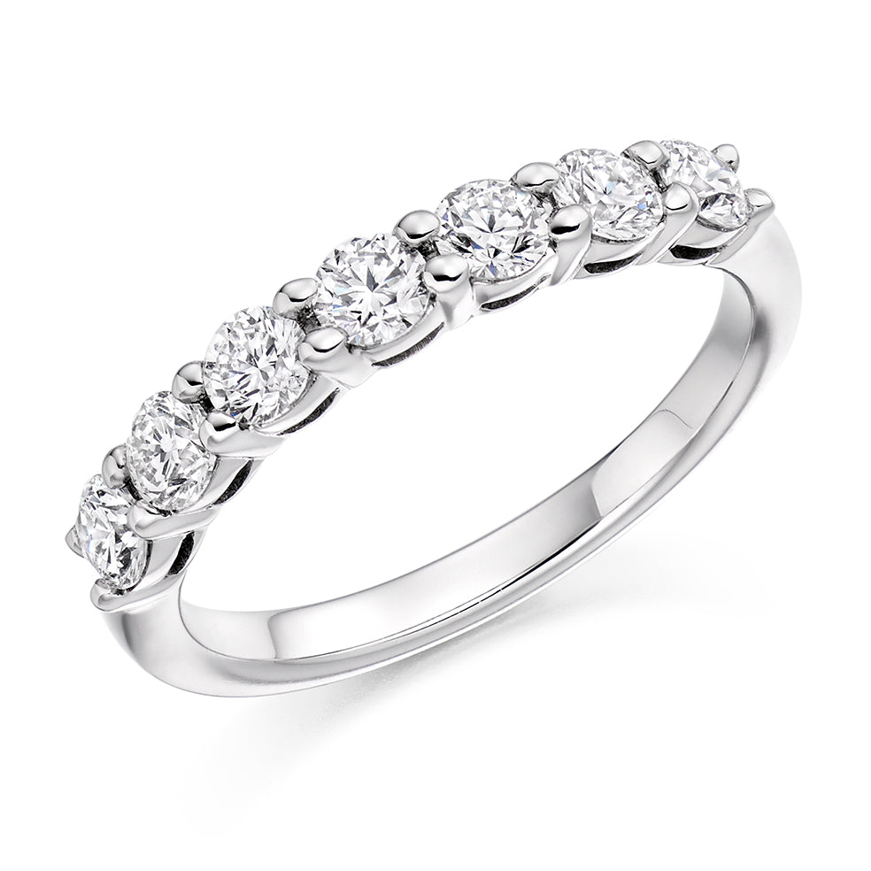 Claw-Set Half Eternity Ring, 0.32ct total (HET2704) in White Gold
