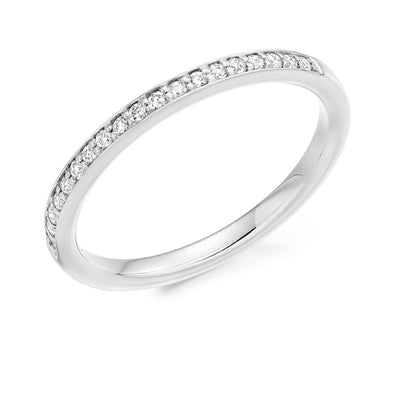 Grain-Set Half Eternity Ring, 0.15ct total (HET27140A)