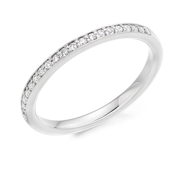 Grain-Set Half Eternity Ring, 0.15ct total (HET27140A)