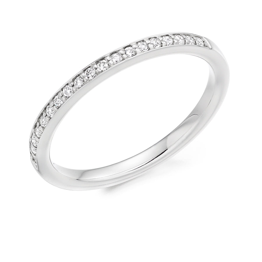Grain-Set Half Eternity Ring, 0.15ct total (HET27140A)