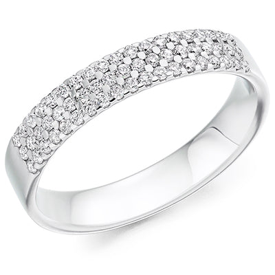 Micro-Claw Half Eternity Ring, 0.35ct total
