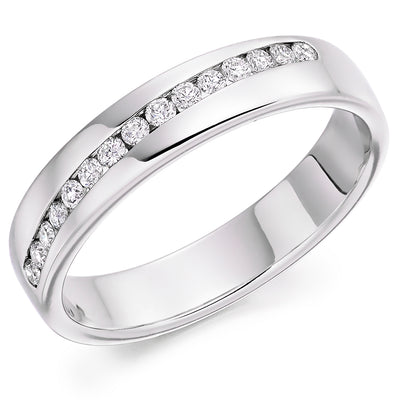 Channel-Set Half Eternity Ring, 0.20ct total (HET2804)