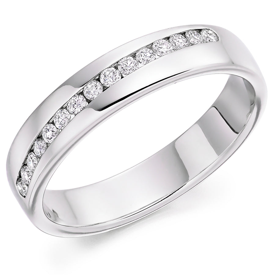 Channel-Set Half Eternity Ring, 0.20ct total (HET2804)