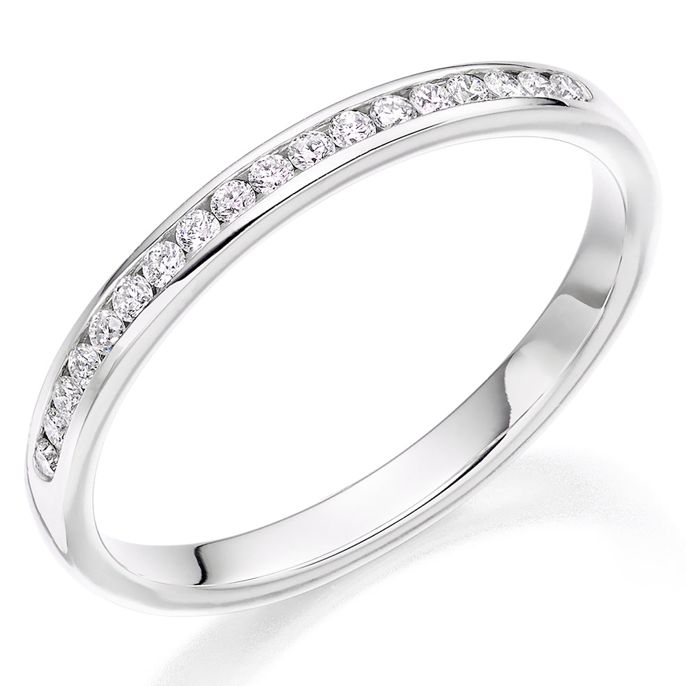 Channel-Set Half Eternity Ring, 0.15ct total (HET2843)