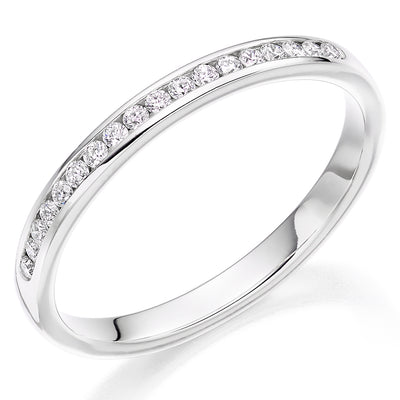 Channel-Set Half Eternity Ring, 0.15ct total (HET2843)