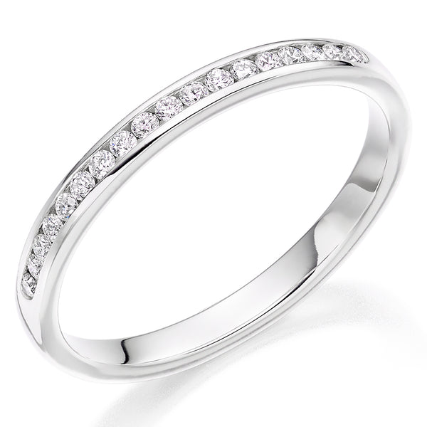 Channel-Set Half Eternity Ring, 0.15ct total (HET2843)