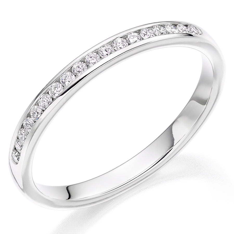 Channel-Set Half Eternity Ring, 0.15ct total (HET2843)