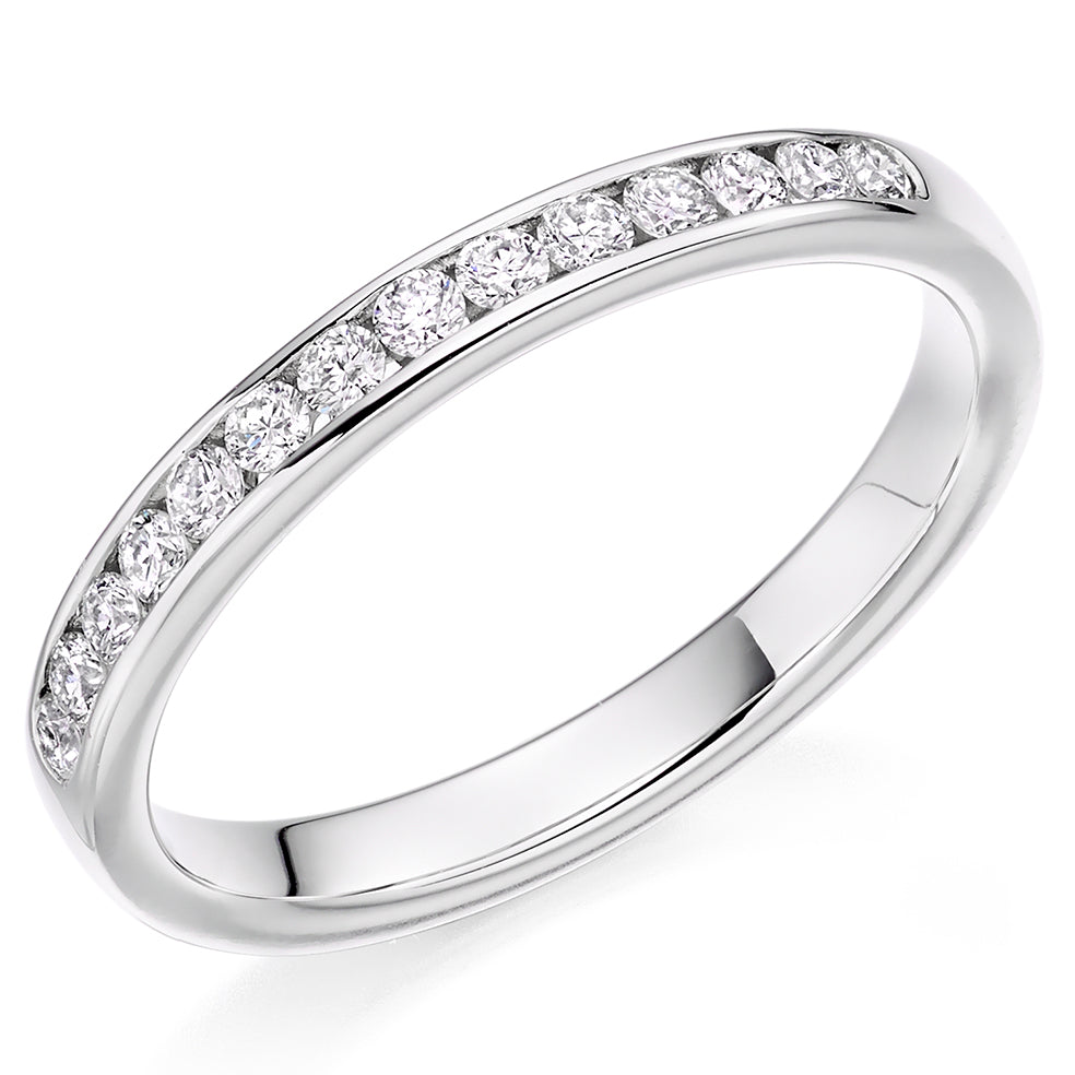 Channel-Set Half Eternity Ring, 0.25ct total (HET2844)