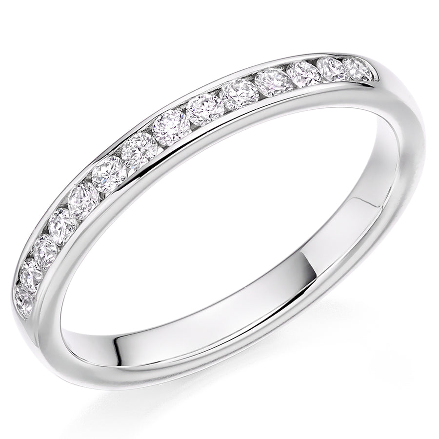 Channel-Set Half Eternity Ring, 0.25ct total (HET2844)