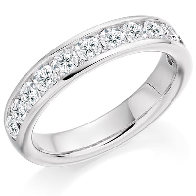 Channel-Set Half Eternity Ring, 1.15ct total (HET2866)
